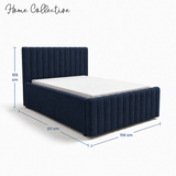 Home Collective Polsterbett 120x200 140x200 160x200 180x200 cm Bett inkl. Lattenrost Doppelbett Bettgestell mit Stauraum option | weicher Chenille-Stoff | Schlafzimmer Jugendzimmer Bettgestell | bis 240 kg belastbar