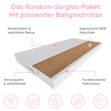 Kids Collective Kinderbett 70x140 / 80x160 Komplett Set inkl. Matratze, Lattenrost, Schublade & Rausfallschutz | Einzelbett für Kinder von 2 – 10 Jahren | weiß mit wählbarem Motiv