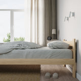 Lit en bois avec sommier à lattes, lit moderne, cadre de lit en pin massif, lit simple, lit en bois massif, classique Confortable et durable | Maison de campagne bohème scandinave