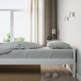 Lit en bois avec sommier à lattes, lit moderne, cadre de lit en pin massif, lit simple, lit en bois massif, classique Confortable et durable | Maison de campagne bohème scandinave