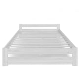 Lit en bois avec sommier à lattes, lit moderne, cadre de lit en pin massif, lit simple, lit en bois massif, classique Confortable et durable | Maison de campagne bohème scandinave