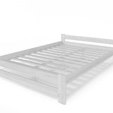 Lit en bois avec sommier à lattes, lit moderne, cadre de lit en pin massif, lit simple, lit en bois massif, classique Confortable et durable | Maison de campagne bohème scandinave