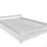 Lit en bois avec sommier à lattes, lit moderne, cadre de lit en pin massif, lit simple, lit en bois massif, classique Confortable et durable | Maison de campagne bohème scandinave