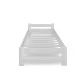 Lit en bois avec sommier à lattes, lit moderne, cadre de lit en pin massif, lit simple, lit en bois massif, classique Confortable et durable | Maison de campagne bohème scandinave