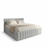 Home Collective Polsterbett 120x200 140x200 160x200 180x200 cm Bett inkl. Lattenrost Doppelbett Bettgestell mit Stauraum option | weicher Chenille-Stoff | Schlafzimmer Jugendzimmer Bettgestell | bis 240 kg belastbar