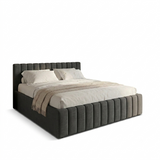 Home Collective Polsterbett 120x200 140x200 160x200 180x200 cm Bett inkl. Lattenrost Doppelbett Bettgestell mit Stauraum option | weicher Chenille-Stoff | Schlafzimmer Jugendzimmer Bettgestell | bis 240 kg belastbar