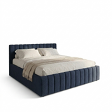 Home Collective Polsterbett 120x200 140x200 160x200 180x200 cm Bett inkl. Lattenrost Doppelbett Bettgestell mit Stauraum option | weicher Chenille-Stoff | Schlafzimmer Jugendzimmer Bettgestell | bis 240 kg belastbar