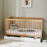 Kids Collective Babybett Kinderbett Gitterbett 60x120 und 70x140 cm höhenverstellbarer Lattenrost & herausnehmbare Sprossen stabiles Buchenholz | ab Geburt bis zum 3. Lebensjahr made in EU