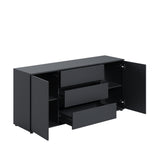 Home Collective Kommode Sideboard mit Schubladen | modern Sideboard Wohnzimmer Schlafzimmer Flur Möbel | 150x40x70 cm | 3 Schubladen & 2 Türen