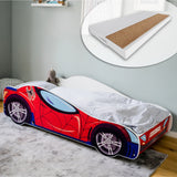Autobett Kinderbett Jugendbett 70x140 | 80x160 mit Rausfallschutz & Matratze | Kinder Spielbett Rennfahrer