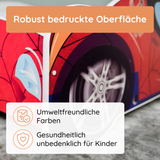 Autobett Kinderbett Jugendbett 70x140 | 80x160 mit Rausfallschutz & Matratze | Kinder Spielbett Rennfahrer
