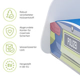 Autobett Kinderbett Jugendbett 70x140 | 80x160 cm mit Rausfallschutz und Matratze (optional) | Polizei