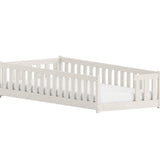Kinderbett Bodenbett mit Rausfallschutz & Lattenrost Montessori Bett Bed Gitterbett Kinder Jugendbett Einzelbett | Verfügbare Größen: 80x160, 80x180, 90x190, 90x200, 120x200, 140x200 cm