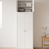 Home Collective Kleiderschrank Schrank Aufsatz Schrankaufsatz Aufsatzschrank Erweiterung für Kleiderschrank 74x55x35 cm | 2-türig | Schlafzimmer Wohnzimmer Jugendzimmer Möbel