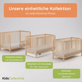 Kids Collective Babybett Kinderbett Gitterbett mit Rausfallschutz Baby Bett | stabiles Buchenholz | Juniorbett | made in Europe | Kinderzimmer Jugendzimmer Möbel | 60x120 & 70x140 cm