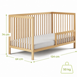 Kids Collective Babybett Kinderbett Gitterbett mit Rausfallschutz Baby Bett | stabiles Buchenholz | Juniorbett | made in Europe | Kinderzimmer Jugendzimmer Möbel | 60x120 & 70x140 cm