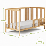Kids Collective Babybett Kinderbett Gitterbett mit Rausfallschutz Baby Bett | stabiles Buchenholz | Juniorbett | made in Europe | Kinderzimmer Jugendzimmer Möbel | 60x120 & 70x140 cm