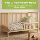 Kids Collective Babybett Kinderbett Gitterbett mit Rausfallschutz Baby Bett | stabiles Buchenholz | Juniorbett | made in Europe | Kinderzimmer Jugendzimmer Möbel | 60x120 & 70x140 cm
