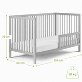 Kids Collective Babybett Kinderbett Gitterbett mit Rausfallschutz Baby Bett | stabiles Buchenholz | Juniorbett | made in Europe | Kinderzimmer Jugendzimmer Möbel | 60x120 & 70x140 cm