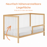 Kids Collective Babybett Kinderbett Gitterbett mit Rausfallschutz Baby Bett | stabiles Buchenholz | Juniorbett | made in Europe | Kinderzimmer Jugendzimmer Möbel | 60x120 & 70x140 cm