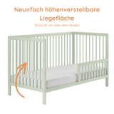 Kids Collective Babybett Kinderbett Gitterbett mit Rausfallschutz Baby Bett | stabiles Buchenholz | Juniorbett | made in Europe | Kinderzimmer Jugendzimmer Möbel | 60x120 & 70x140 cm