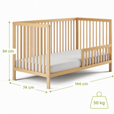 Kids Collective Babybett Kinderbett Gitterbett mit Rausfallschutz Baby Bett | stabiles Buchenholz | Juniorbett | made in Europe | Kinderzimmer Jugendzimmer Möbel | 60x120 & 70x140 cm