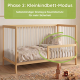 Kids Collective Babybett Kinderbett Gitterbett mit Rausfallschutz Baby Bett | stabiles Buchenholz | Juniorbett | made in Europe | Kinderzimmer Jugendzimmer Möbel | 60x120 & 70x140 cm