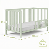 Kids Collective Babybett Kinderbett Gitterbett mit Rausfallschutz Baby Bett | stabiles Buchenholz | Juniorbett | made in Europe | Kinderzimmer Jugendzimmer Möbel | 60x120 & 70x140 cm