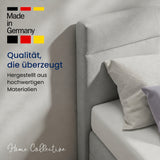 Home Collective Boxspringbett 160x200 180x200 200x200 Bett Doppelbett Polsterbett Bonnell H2/H3 Matratze, gepolstertes Kopfteil | Microvelours