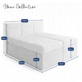 Home Collective Boxspringbett 160x200 180x200 200x200 Bett Doppelbett Polsterbett Bonnell H2/H3 Matratze, gepolstertes Kopfteil | Microvelours