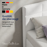Home Collective Boxspringbett 160x200 180x200 200x200 Bett Doppelbett Polsterbett Bonnell H2/H3 Matratze, gepolstertes Kopfteil | Microvelours