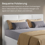 Home Collective Boxspringbett 160x200 180x200 200x200 Bett Doppelbett Polsterbett Bonnell H2/H3 Matratze, gepolstertes Kopfteil | Microvelours