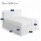 Home Collective Boxspringbett 160x200 180x200 200x200 Bett Doppelbett Polsterbett Bonnell H2/H3 Matratze, gepolstertes Kopfteil | Microvelours