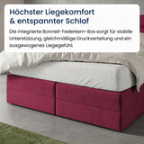 Home Collective Boxspringbett 160x200 180x200 200x200 Bett Doppelbett Polsterbett Bonnell H2/H3 Matratze, gepolstertes Kopfteil | Microvelours