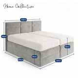 Home Collective Boxspringbett 160x200 180x200 200x200 Bett Doppelbett Polsterbett Bonnell H2/H3 Matratze, gepolstertes Kopfteil | Microvelours
