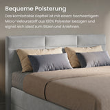 Home Collective Boxspringbett 160x200 180x200 200x200 Bett Doppelbett Polsterbett Bonnell H2/H3 Matratze, gepolstertes Kopfteil | Microvelours