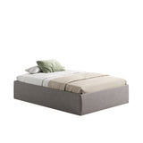 Home Collective Polsterbett 140x200 160x200 180x200 200x200 cm Doppelbett Bett ohne Kopfteil mit verstellbarem Lattenrost & Stauraum, wählbare Matratze (Ohne / H2 / H3) | Lederoptik Velours | Schlafzimmer Möbel