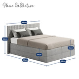 Home Collective Boxspringbett 160x200 180x200 200x200 Bett Doppelbett Polsterbett Bonnell H2 & Kaltschaum H3 Matratze, gepolstertes Kopfteil | VARDO-Stoff