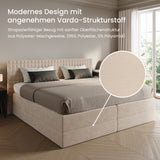 Home Collective Boxspringbett 160x200 180x200 200x200 Bett Doppelbett Polsterbett Bonnell H2 & Kaltschaum H3 Matratze, gepolstertes Kopfteil | VARDO-Stoff