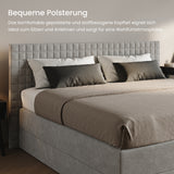 Home Collective Boxspringbett 160x200 180x200 200x200 Bett Doppelbett Polsterbett Bonnell H2 & Kaltschaum H3 Matratze, gepolstertes Kopfteil | VARDO-Stoff