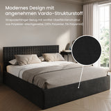 Home Collective Polsterbett 140x200 160x200 180x200 200x200 cm Doppelbett Bett mit einer Matratze Ihrer Wahl, mit verstellbarem Lattenrost & Stauraum | VARDO-Stoff