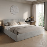 Home Collective Polsterbett 140x200 160x200 180x200 200x200 cm Doppelbett Bett mit einer Matratze Ihrer Wahl, mit verstellbarem Lattenrost & Stauraum | VARDO-Stoff