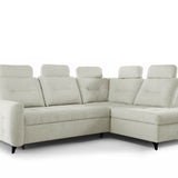 Home Collective Ecksofa Sofa Couch Wohnlandschaft ausziehbar inkl. Bettkasten Schlafsofa Gästebett 250x200 cm L-Form | weicher Stoff & Bonnell-Federkern | verstellbare Kopfstützen