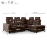 Home Collective Ecksofa Sofa Couch Wohnlandschaft ausziehbar inkl. Bettkasten Schlafsofa Gästebett 250x200 cm L-Form | weicher Stoff & Bonnell-Federkern | verstellbare Kopfstützen