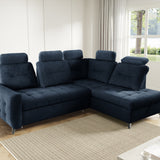 Home Collective Ecksofa Sofa Couch Wohnlandschaft ausziehbar inkl. Bettkasten Schlafsofa Gästebett 250x200 cm L-Form | weicher Stoff & Bonnell-Federkern | verstellbare Kopfstützen