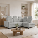 Home Collective Ecksofa Sofa Couch Wohnlandschaft ausziehbar inkl. Bettkasten Schlafsofa Gästebett 250x200 cm L-Form | weicher Stoff & Bonnell-Federkern | verstellbare Kopfstützen