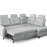 Home Collective Ecksofa Sofa Couch Wohnlandschaft ausziehbar inkl. Bettkasten Schlafsofa Gästebett 250x200 cm L-Form | weicher Stoff & Bonnell-Federkern | verstellbare Kopfstützen