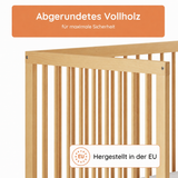 Kids Collective Babybett Kinderbett Beistellbett | Modulares Gitterbett Lattenrost 3-fach höhenverstellbar & abnehmbare Sprossen | Baby Bett Holz Kinderzimmer | 60x120 & 70x140 cm