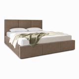 Home Collective Bett Doppelbett Polsterbett Bettgestell mit Lattenrost & Stauraum 120x200 140x200 160x200 180x200 cm mit Bettkasten, Kopfteil mit 3 Paneelen | weicher Samt