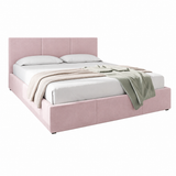 Home Collective Bett Doppelbett Polsterbett Bettgestell mit Lattenrost & Stauraum 120x200 140x200 160x200 180x200 cm mit Bettkasten, Kopfteil mit 3 Paneelen | weicher Samt